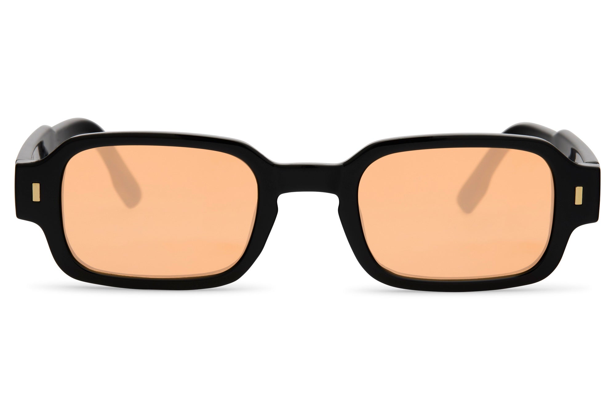 MONTERO black sunglasses with amber lenses premium rectangular frame