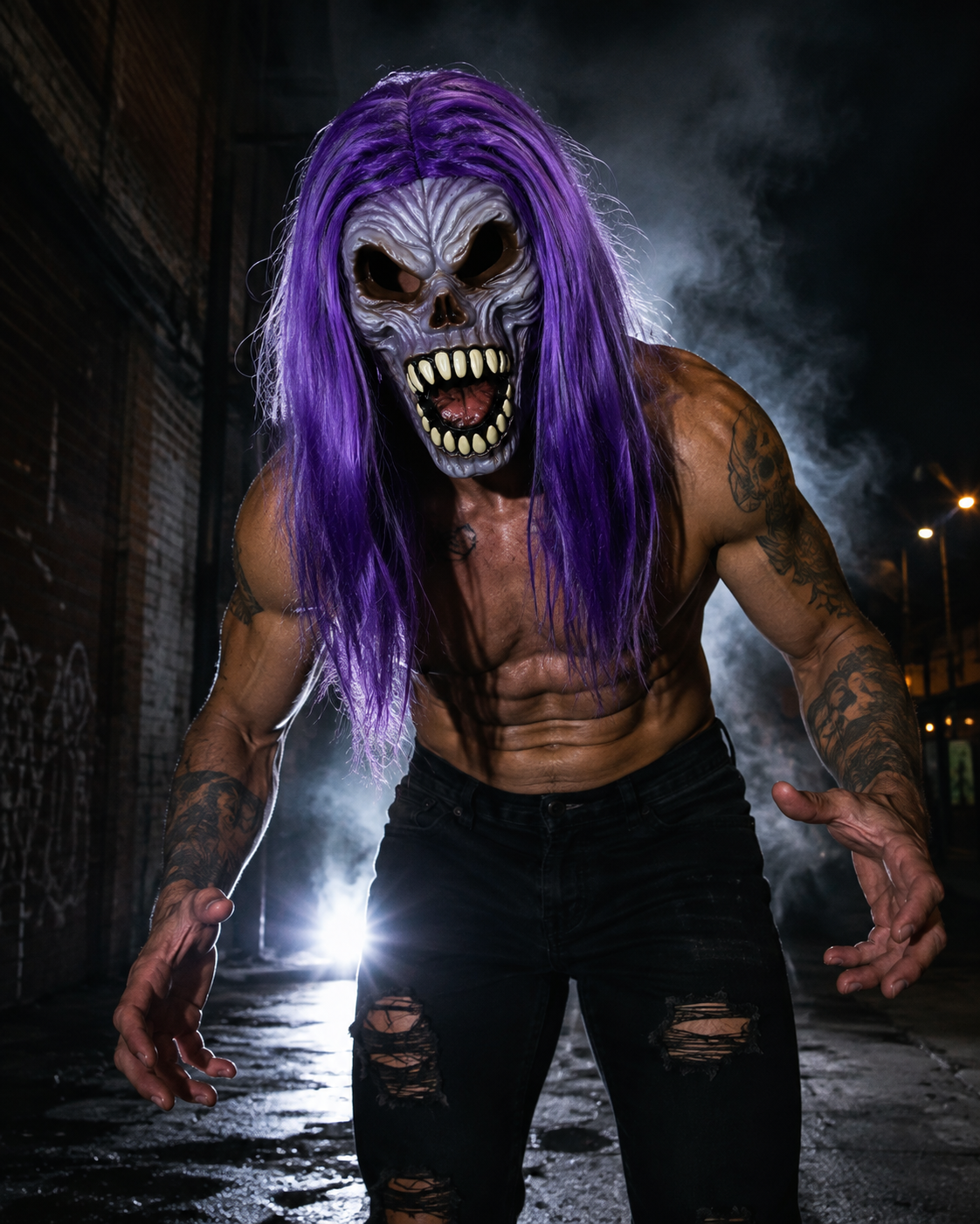 Purple Reaper Latex Mask