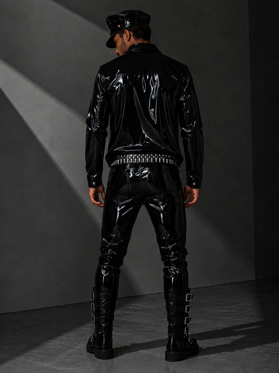 BLACK MASTER LATEX JACKET