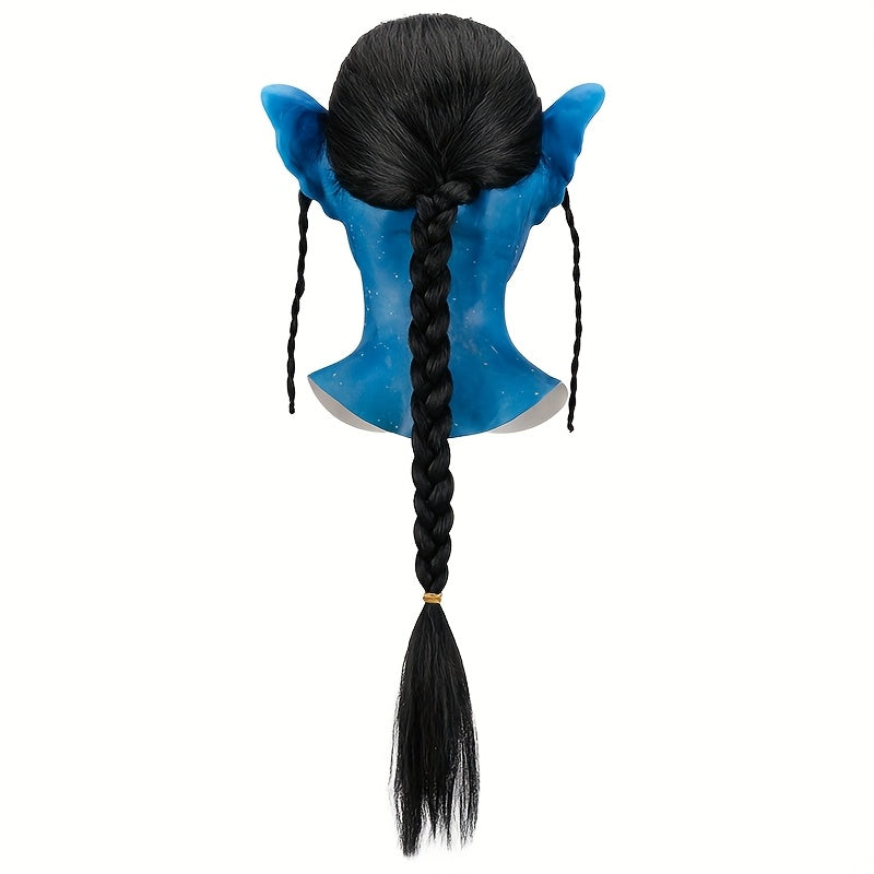 BLUE ALIEN LATEX MASK